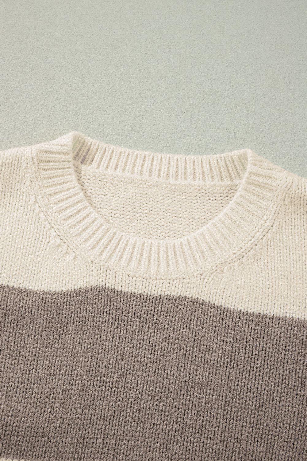 Simply Taupe Colorblock Loose Pullover Sweater-Chaelisa's New Jammies