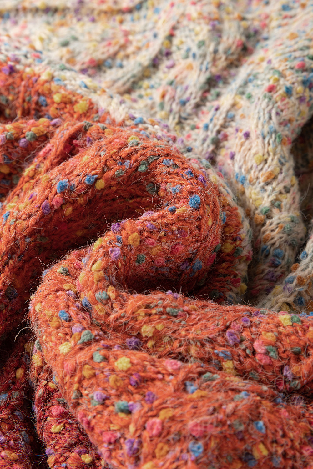 Multicolour Colorful Confetti Wool Ball Knitted Sweater-Chaelisa's New Jammies