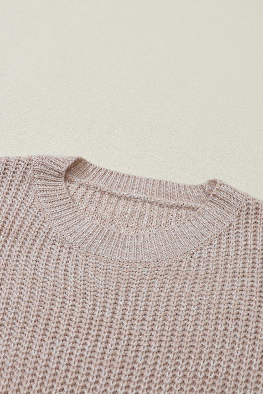 Parchment Cable Knit Sleeve Drop Shoulder Sweater-Chaelisa's New Jammies