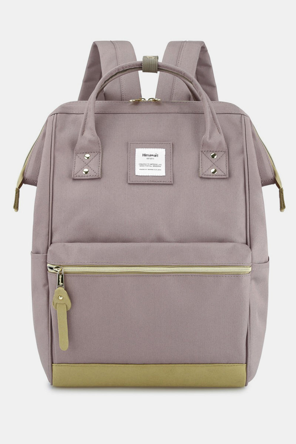 Himawari Contrast Waterproof Canvas Backpack Bag with Side Pockets-Chaelisa's New Jammies