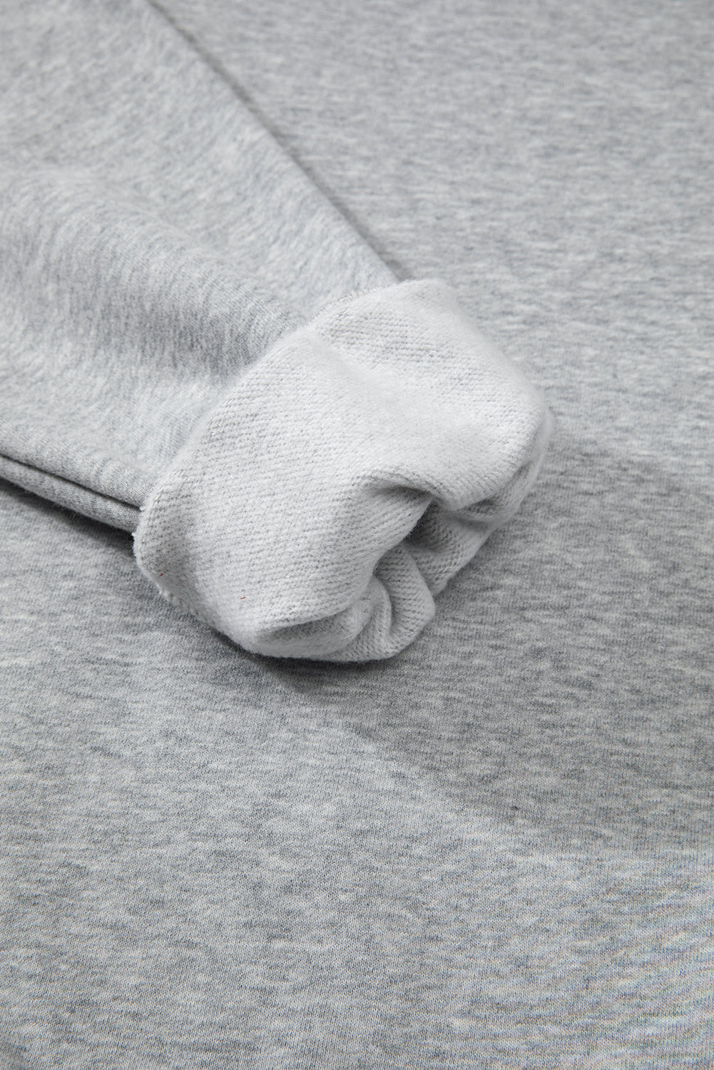 Gray Solid Fleece Lined Drop Shoulder Terry Sweatshirt-Chaelisa's New Jammies