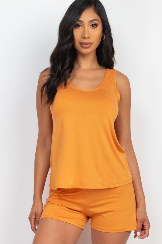 Basic Comfy Tank Top & mini casual Shorts Set - Chaelisa's New Jammies