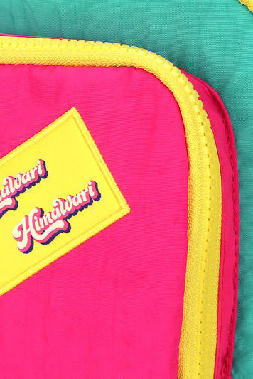 Himawari Contrast Nylon Backpack Bag with Handles-Chaelisa's New Jammies
