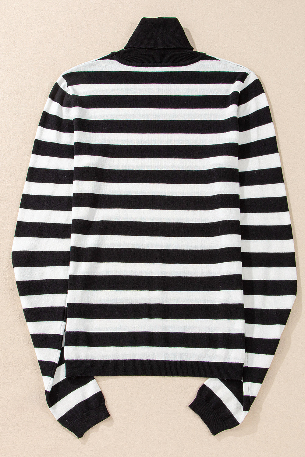 Black Stripe Slim Fit High Neck Knit Sweater-Chaelisa's New Jammies