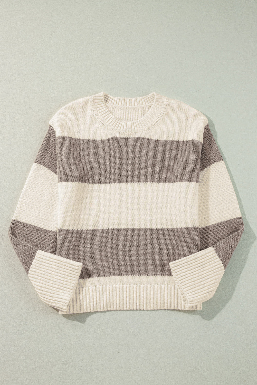 Simply Taupe Colorblock Loose Pullover Sweater-Chaelisa's New Jammies