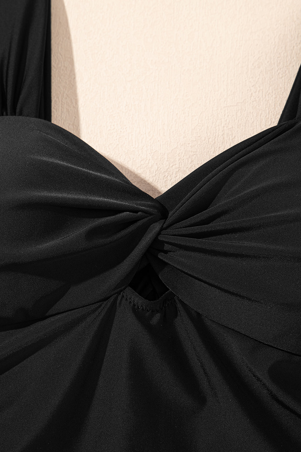 Black Cut out Twist Bowknot Backless One Piece Swimsuit - Chaelisa's New Jammies