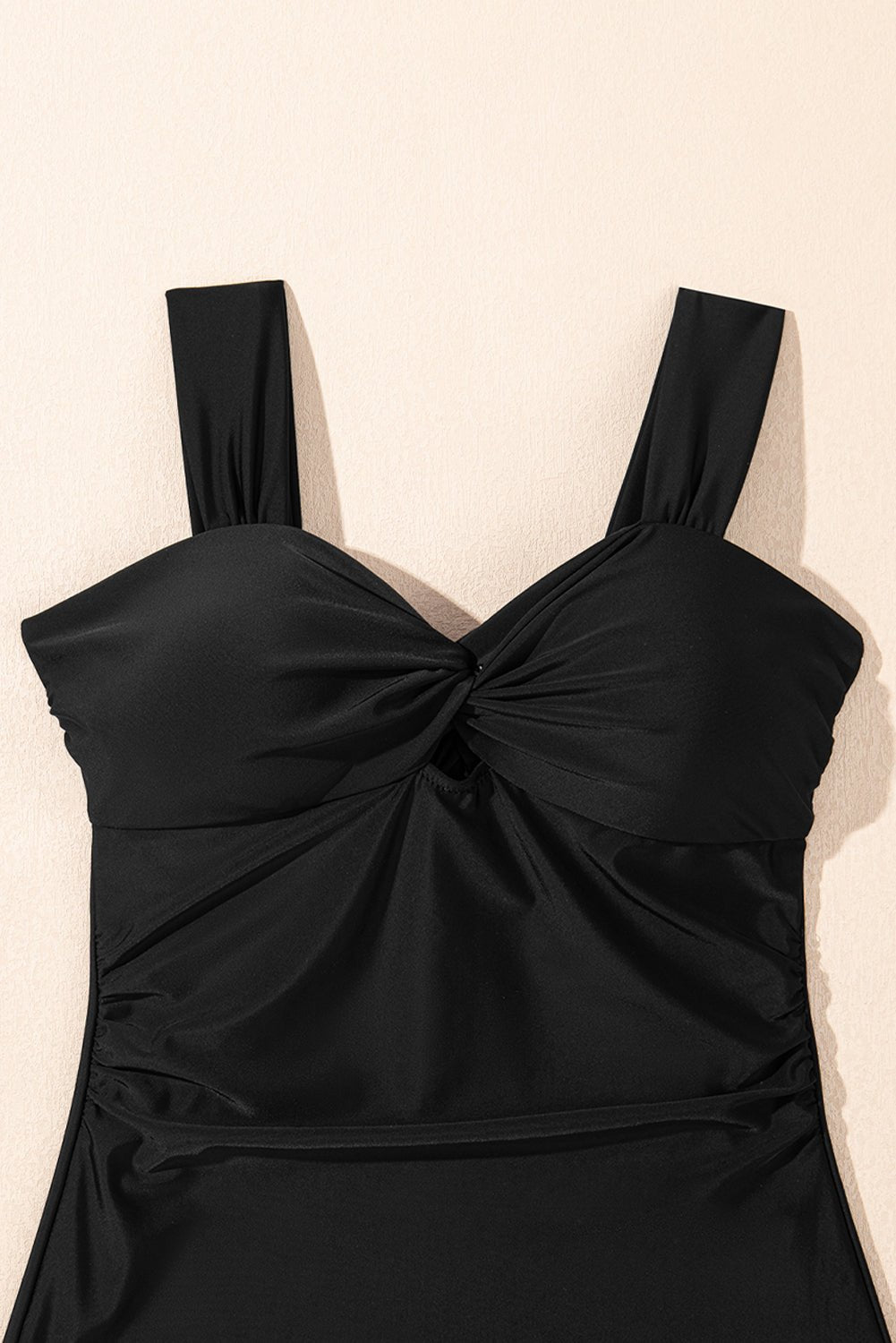 Black Cut out Twist Bowknot Backless One Piece Swimsuit - Chaelisa's New Jammies