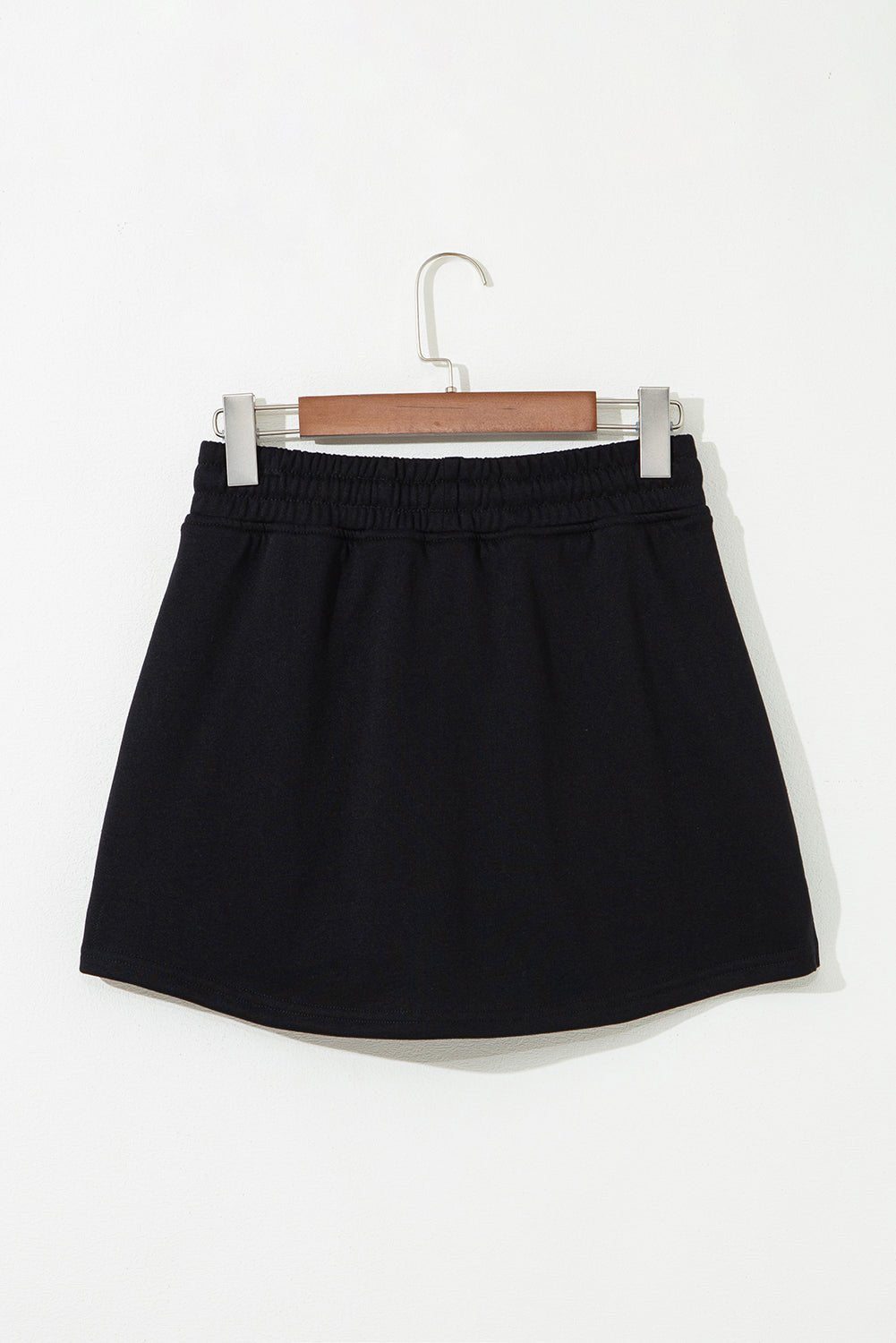 Black French Terry Drawstring Mini Skort with Pockets - Chaelisa's New Jammies