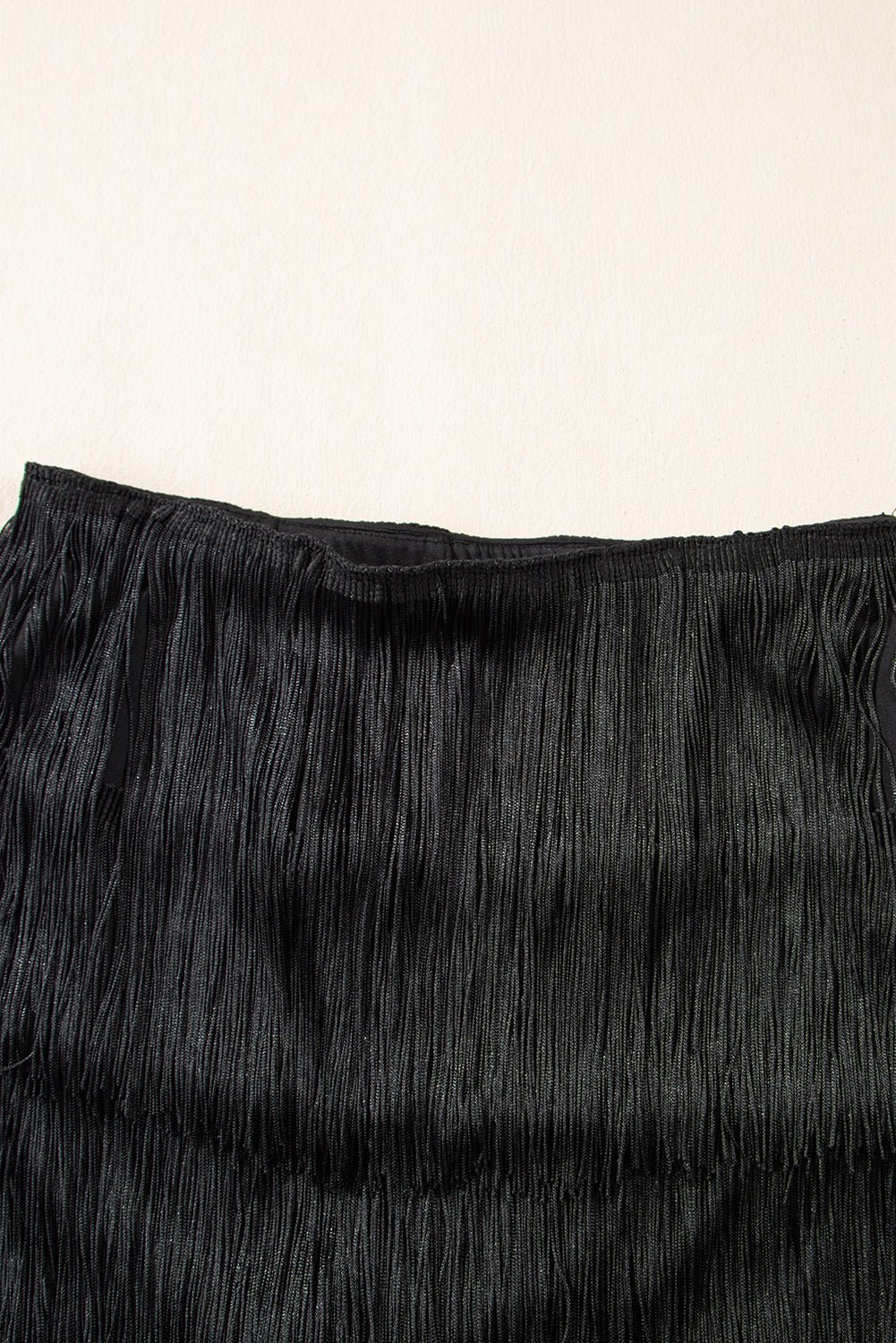 Black Tiered Fringe Trimmed Mini Skirt - Chaelisa's New Jammies