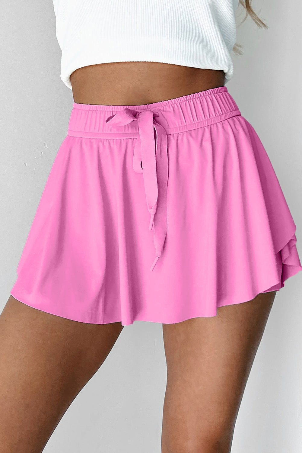 Bonbon Drawstring High Waist Lined Tennis Skorts - Chaelisa's New Jammies