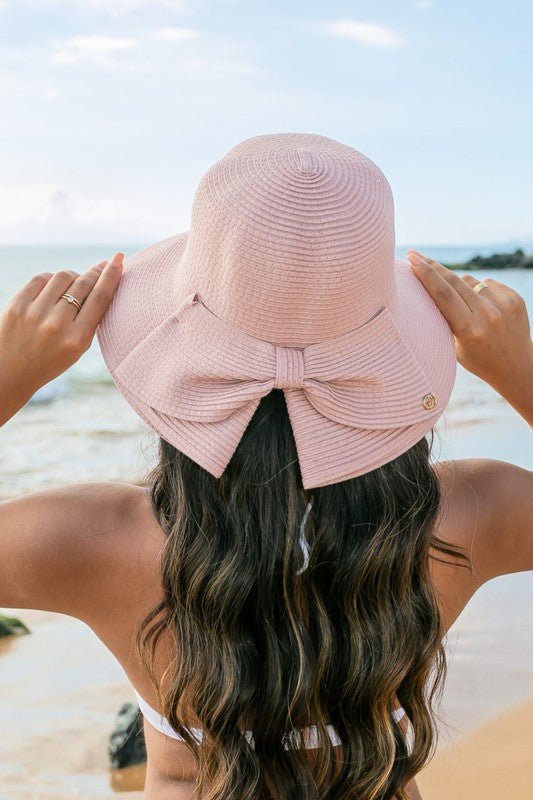 Bow Back Straw Bucket Hat - Chaelisa's New Jammies