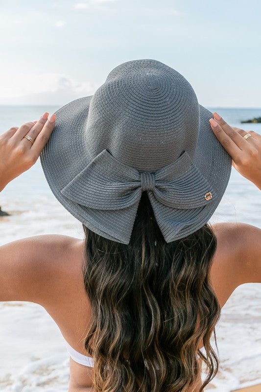 Bow Back Straw Bucket Hat - Chaelisa's New Jammies