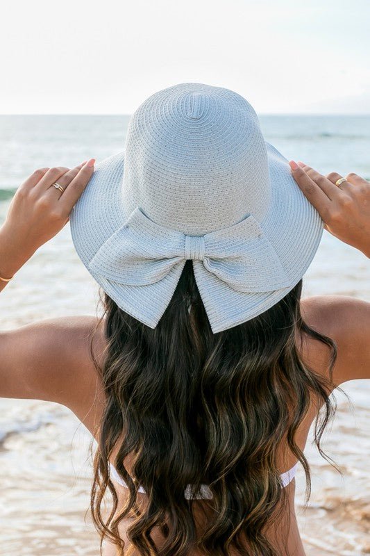 Bow Back Straw Bucket Hat - Chaelisa's New Jammies