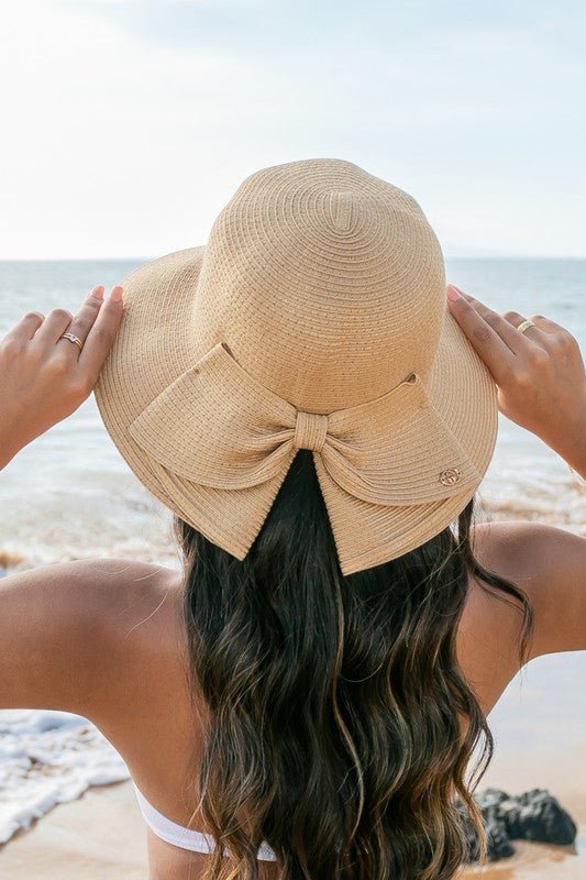 Bow Back Straw Bucket Hat - Chaelisa's New Jammies