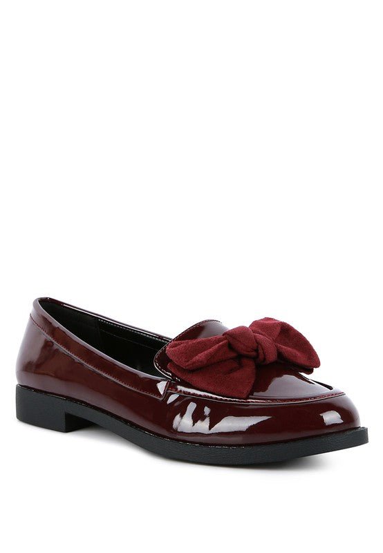 BOWBERRY BOW - TIE PATENT LOAFERS - Chaelisa's New Jammies
