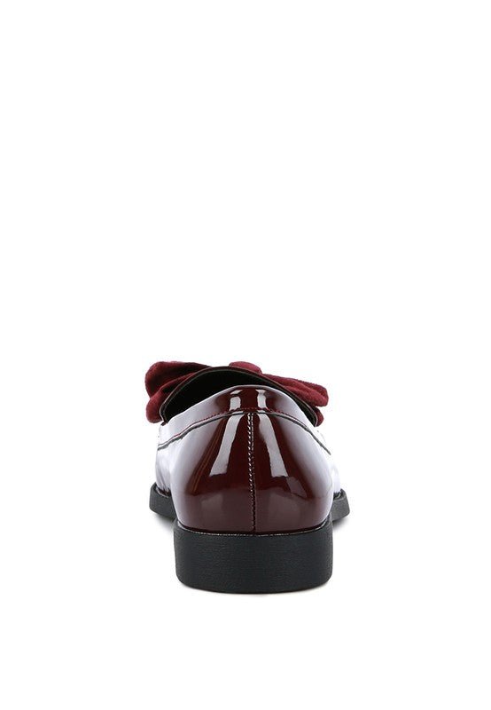 BOWBERRY BOW - TIE PATENT LOAFERS - Chaelisa's New Jammies
