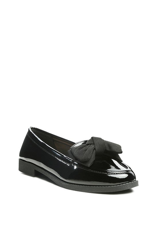 BOWBERRY BOW - TIE PATENT LOAFERS - Chaelisa's New Jammies