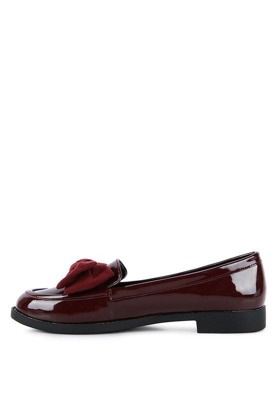 BOWBERRY BOW - TIE PATENT LOAFERS - Chaelisa's New Jammies