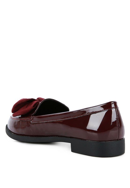 BOWBERRY BOW - TIE PATENT LOAFERS - Chaelisa's New Jammies