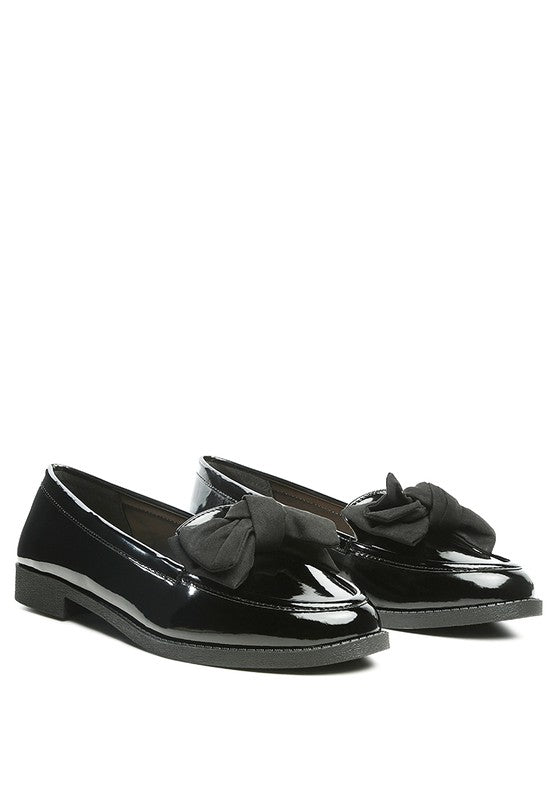 BOWBERRY BOW - TIE PATENT LOAFERS - Chaelisa's New Jammies