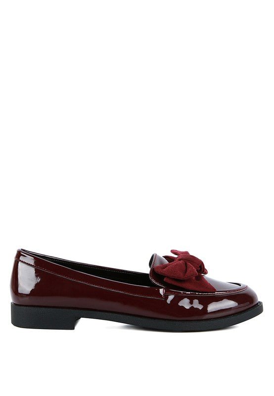 BOWBERRY BOW - TIE PATENT LOAFERS - Chaelisa's New Jammies