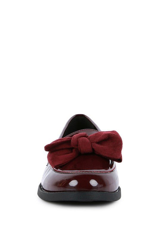 BOWBERRY BOW - TIE PATENT LOAFERS - Chaelisa's New Jammies