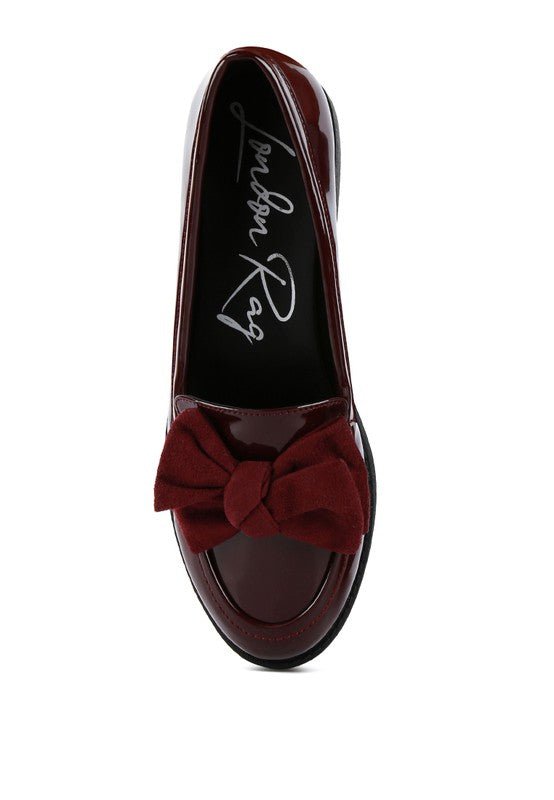 BOWBERRY BOW - TIE PATENT LOAFERS - Chaelisa's New Jammies