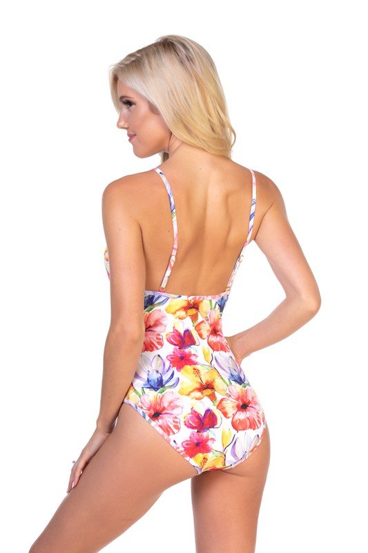 BRIGHT FLORAL ONE PIECE SWIMSUIT - Chaelisa's New Jammies