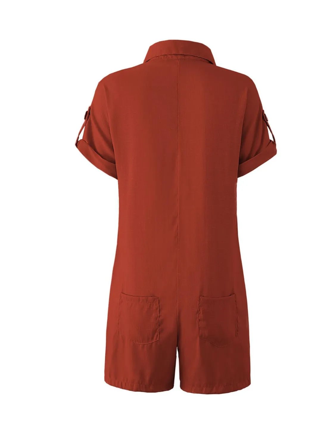 Button Front Short Sleeve Romper - Chaelisa's New Jammies