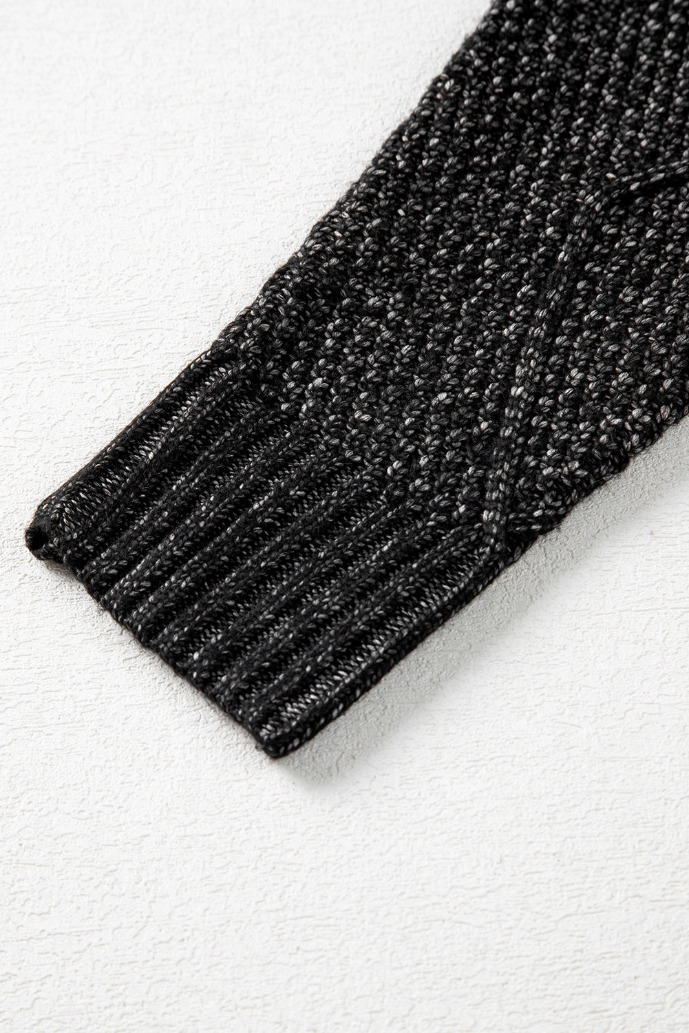 Black Cable Knit Drop Shoulder Loose Fit Sweater Dress-Chaelisa's New Jammies
