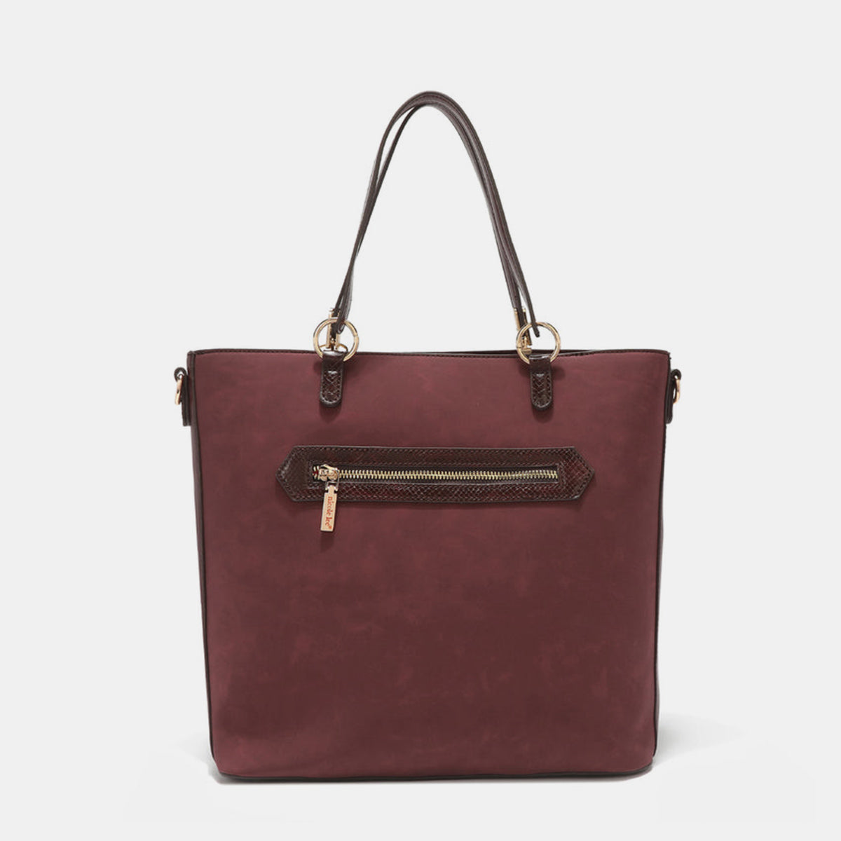 Nicole Lee USA Metallic Stitching Embroidery Inlaid Rhinestone Tote Bag-Chaelisa's New Jammies