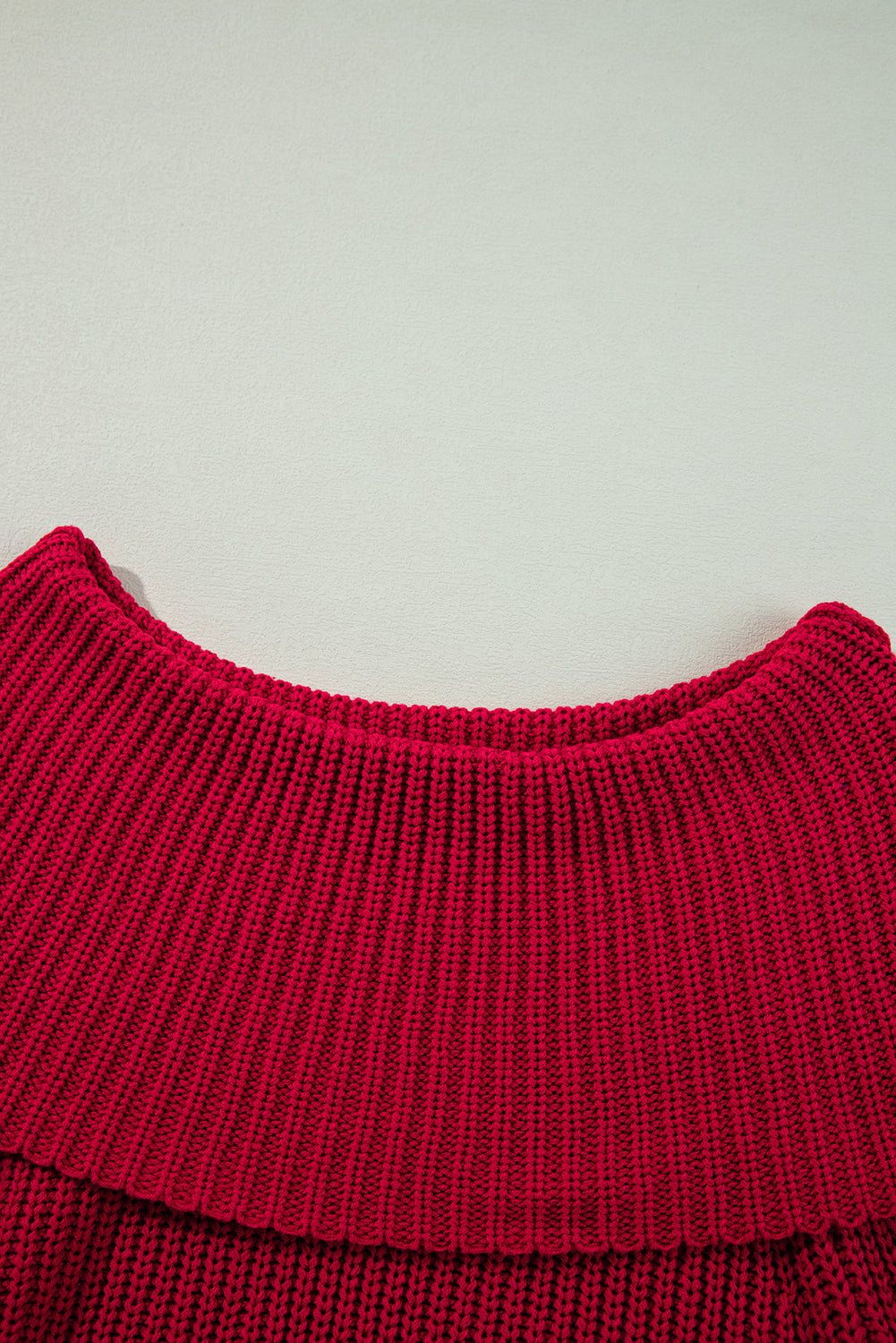 Racing Red Off-the-shoulder Knit Sweater-Chaelisa's New Jammies