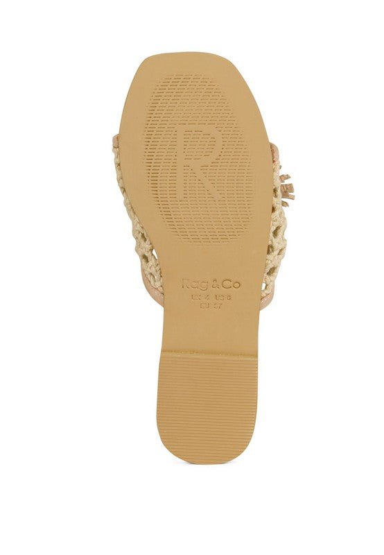 CEDAR HANDWOVEN NATURAL TASSEL FLATS - Chaelisa's New Jammies