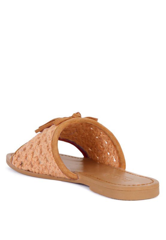 CEDAR HANDWOVEN NATURAL TASSEL FLATS - Chaelisa's New Jammies