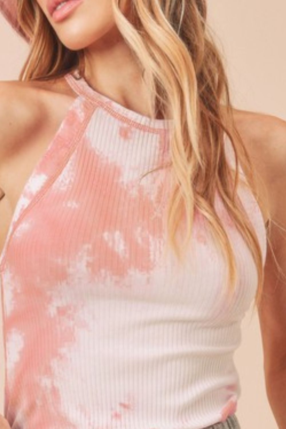 Aemi + Co Ribbed Tie-Dye Round Neck Tank-Chaelisa's New Jammies