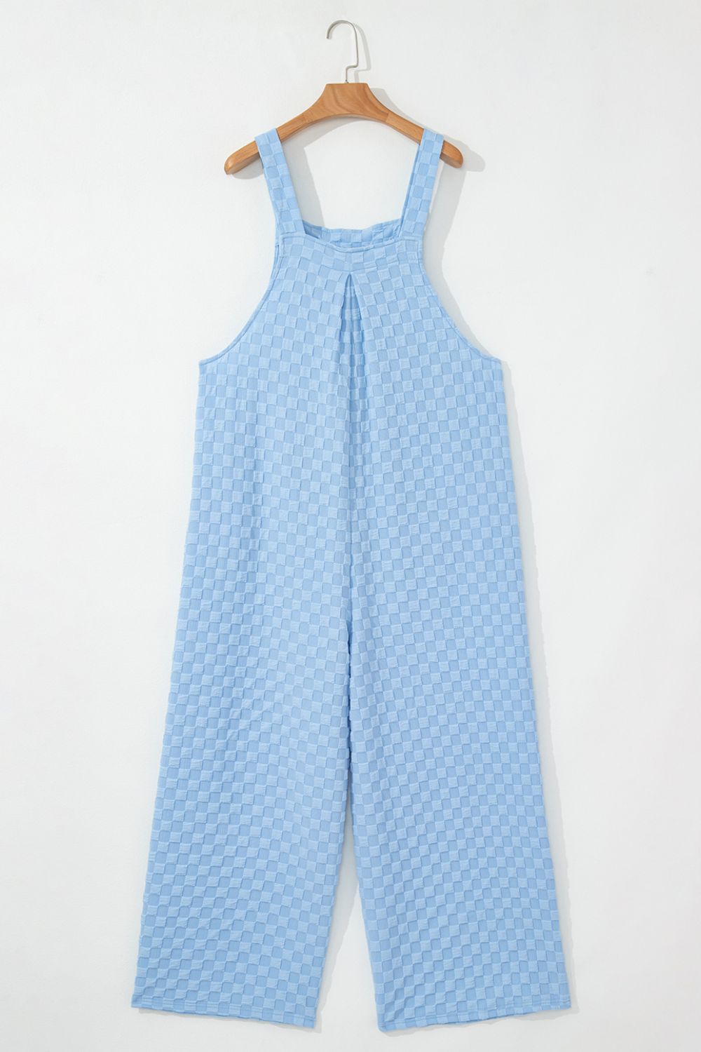 Checkered Pocketed Wide Leg Overalls - Chaelisa's New Jammies