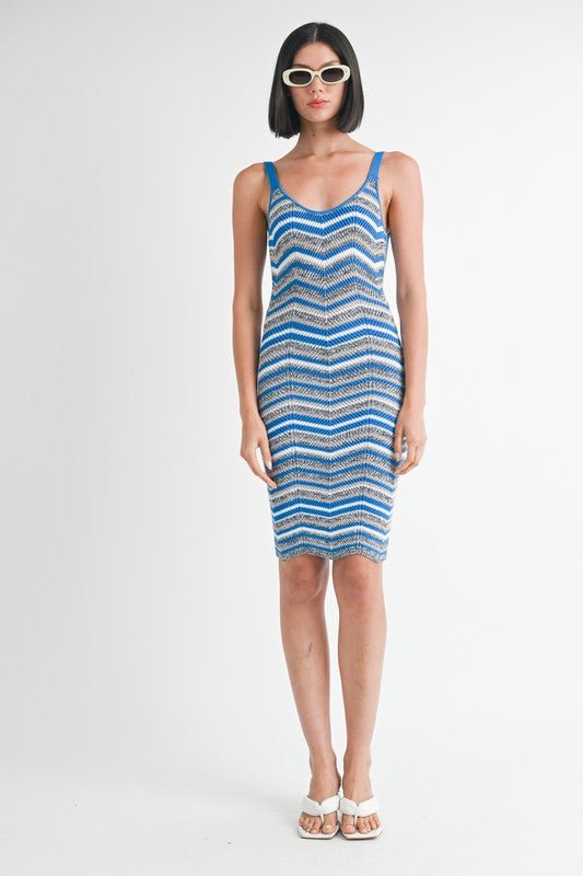 CHEVRON KNIT MIDI DRESS - Chaelisa's New Jammies