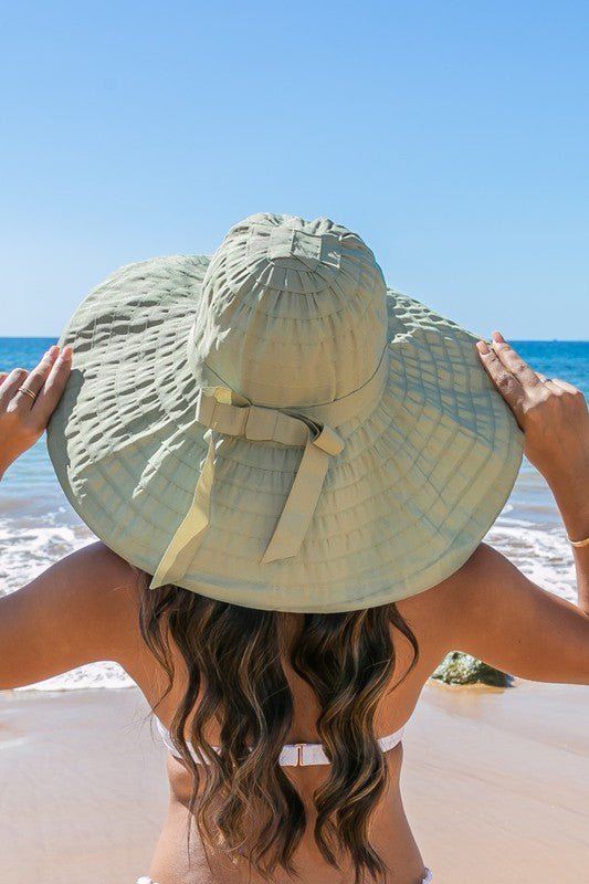 Classic Bow Accent Sunhat Extra Wide Brim - Chaelisa's New Jammies