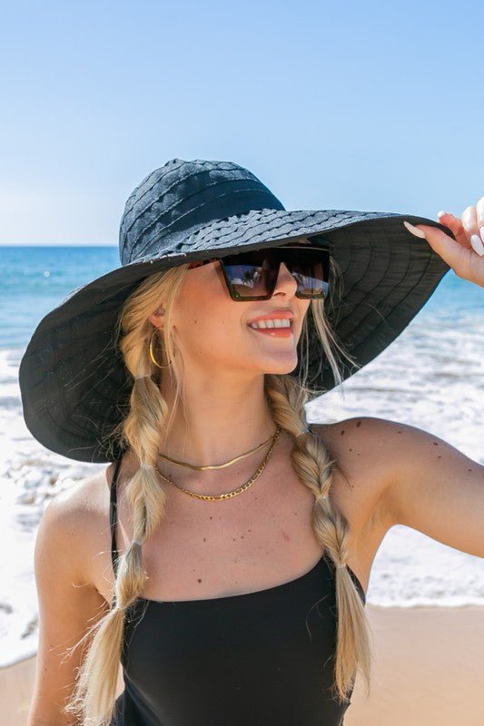 Classic Bow Accent Sunhat Extra Wide Brim - Chaelisa's New Jammies