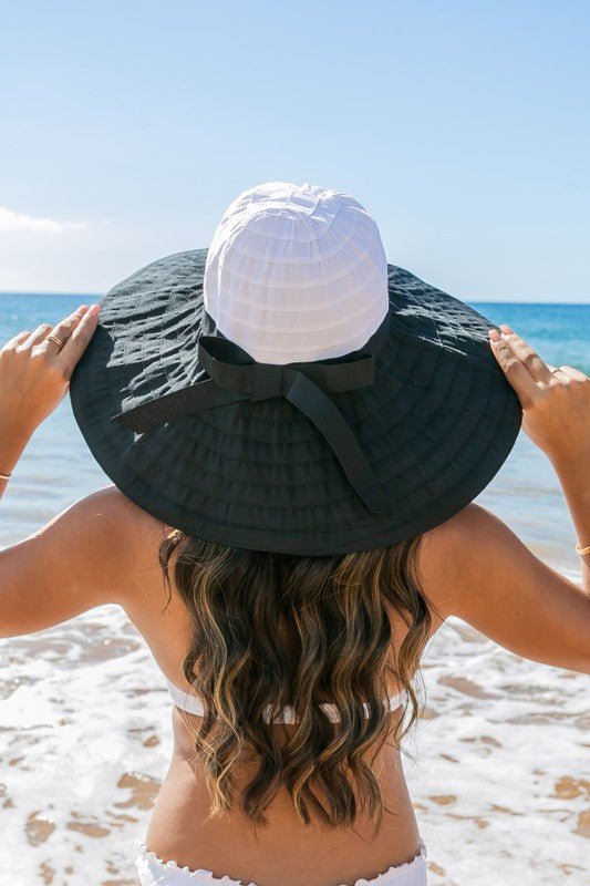 Classic Bow Accent Sunhat Extra Wide Brim - Chaelisa's New Jammies