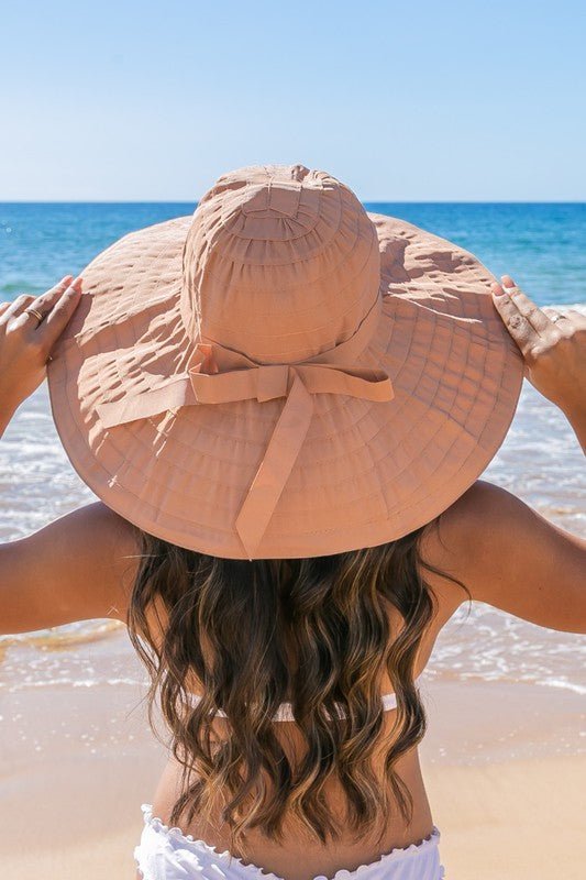 Classic Bow Accent Sunhat Extra Wide Brim - Chaelisa's New Jammies