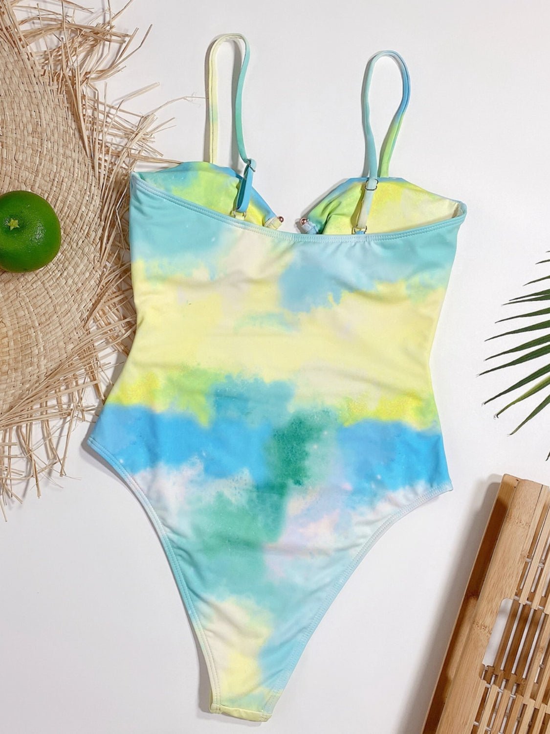 Cutout Tie - Dye Spaghetti Strap One - Piece Swimwear - Chaelisa's New Jammies