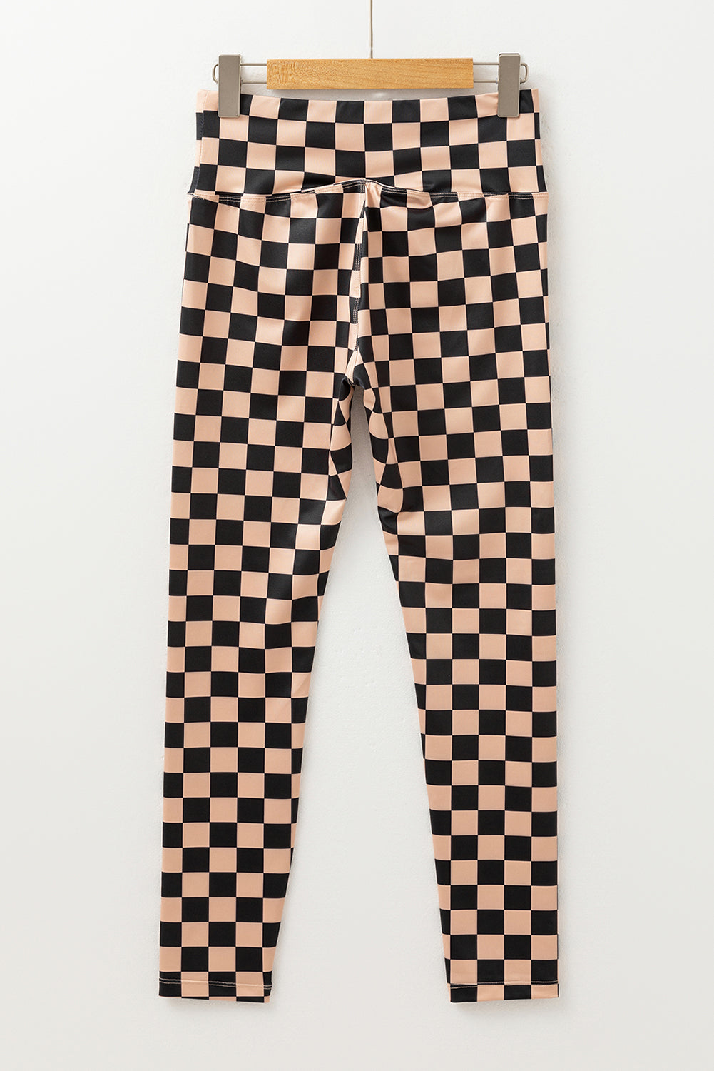 Khaki Checkered Pattern High Waist Skinny Leggings-Chaelisa's New Jammies