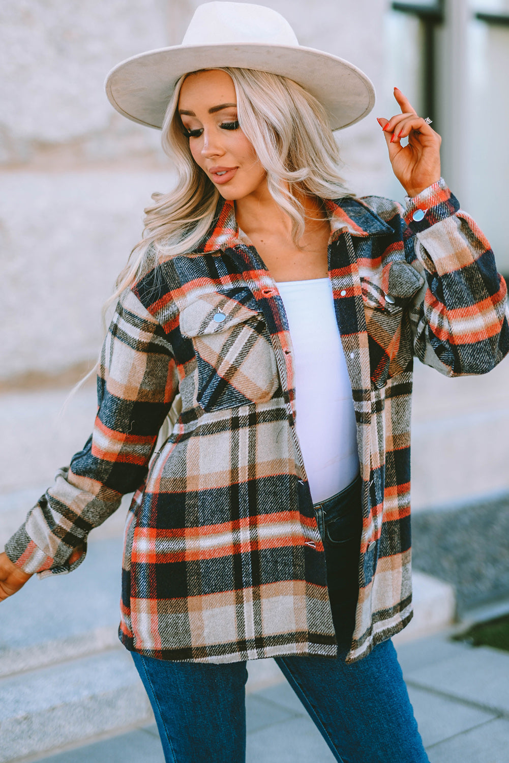Multicolor Plaid Casual Button Up Flannel Shacket-Chaelisa's New Jammies