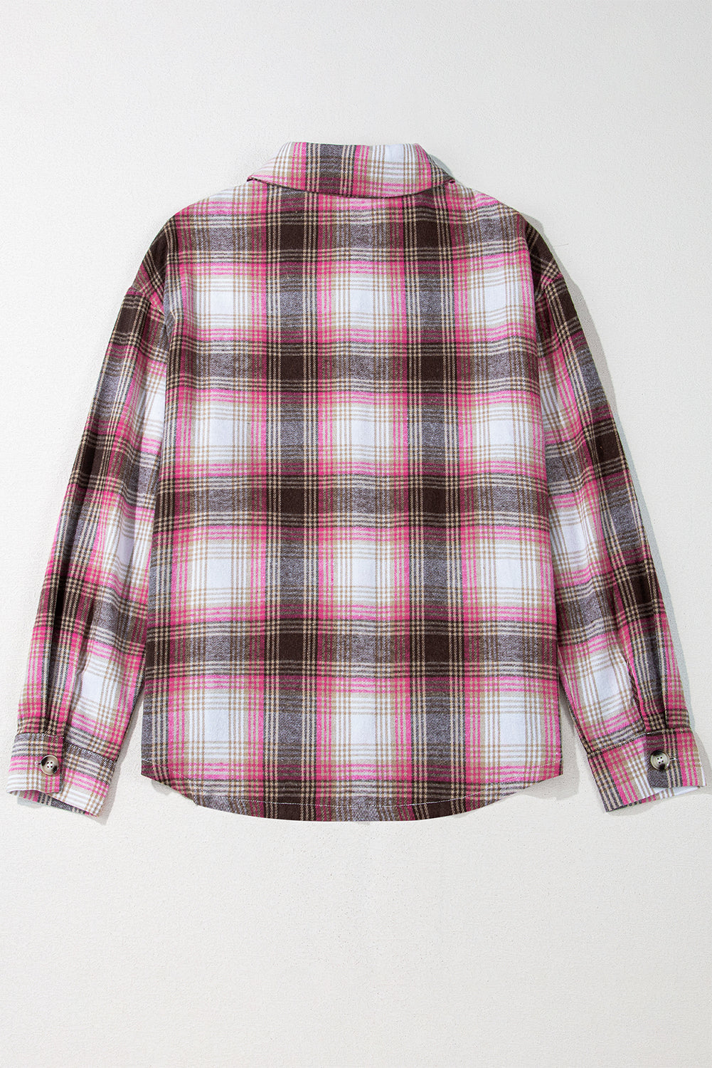 Pink Plaid Flap Pocket Button Up Shacket-Chaelisa's New Jammies