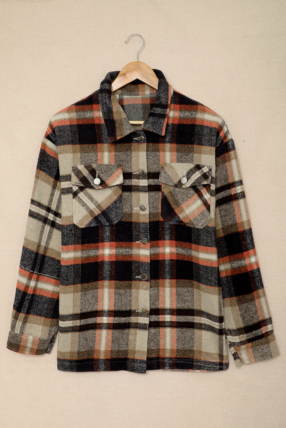 Multicolor Plaid Casual Button Up Flannel Shacket-Chaelisa's New Jammies