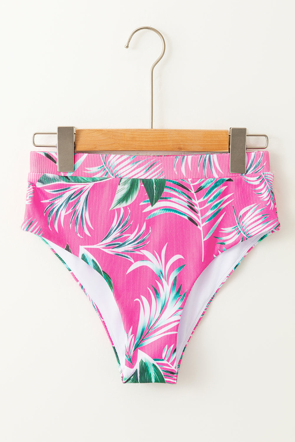 Rose Tropical Print Textured Bikini Bottoms-Chaelisa's New Jammies