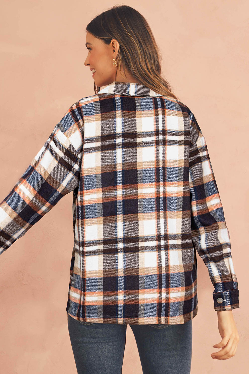 Multicolor Plaid Casual Button Up Flannel Shacket-Chaelisa's New Jammies