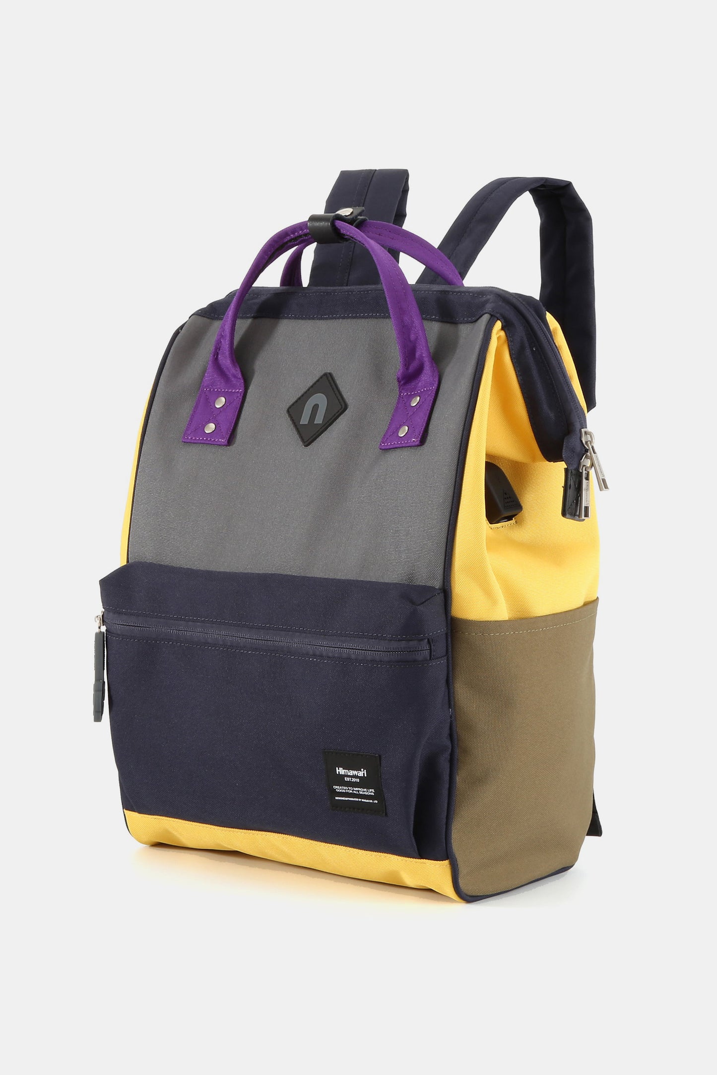 Himawari Contrast Waterproof Backpack Bag with External USB Port-Chaelisa's New Jammies