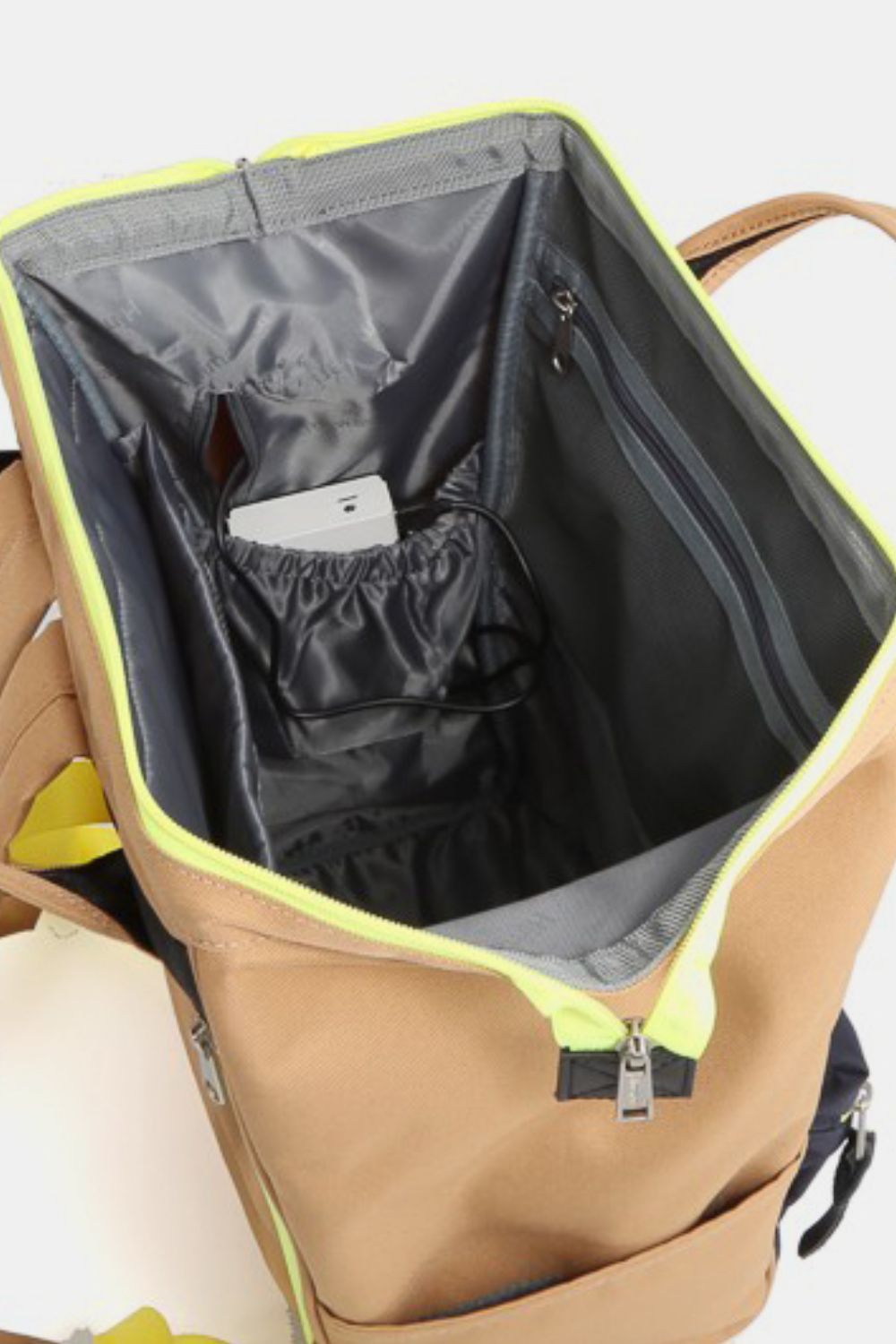 Himawari Contrast Waterproof Backpack Bag with Reinforced Edges-Chaelisa's New Jammies